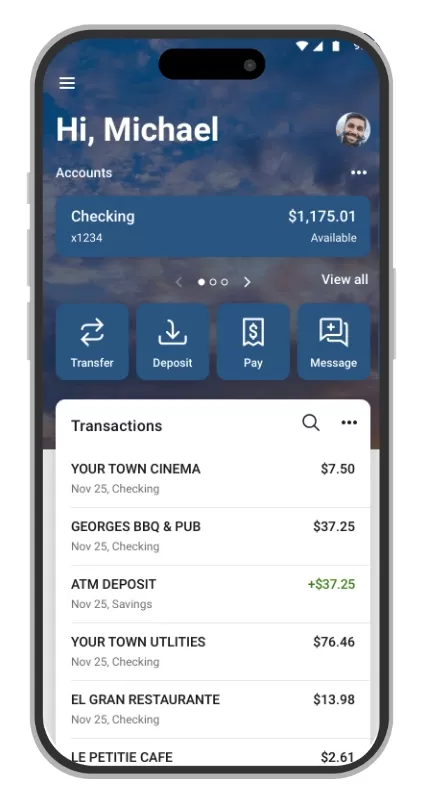 New Online Banking Mobile App Screenshot